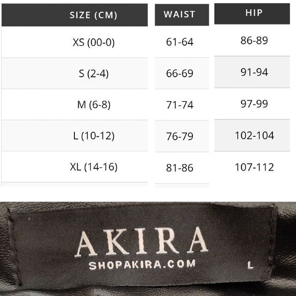 AKIRA Black Perfect Control Faux Leather Lace Up Flare Pants LG *NO OFFERS* - Picture 16 of 16